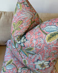 Abigail Pillow Cover in Coral
