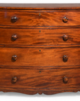 Antique English Mahogany Bowfront Chest, 43.5 in tall x 45.5 x 25.5, Shipping TBD