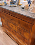 Antique French Louis Philippe, Marble Top, Walnut Commode, Shipping TBD