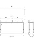 Farringdon Small Console: Architectural White