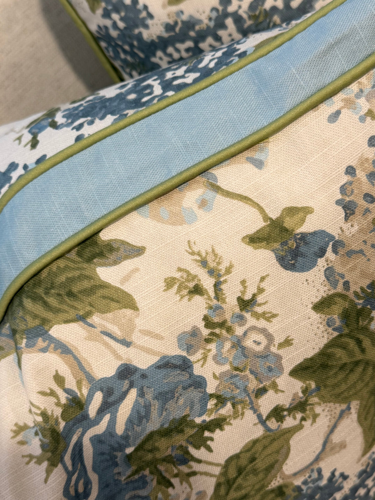 Pair of WWH Georgia Covers, welt and gusset, use 25-26” insert to fill gusset