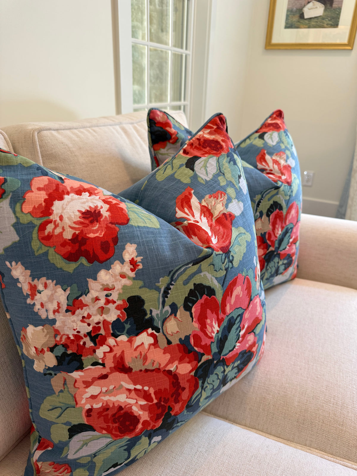 Pair of Trend Floral Covers, 22” for 24” inserts