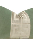 Pair of Eucalyptus and Cashmere Greek Trim Covers, 12x18, LDC
