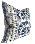 Cairo Pillow Cover in Blue and White, Thibaut Pillows