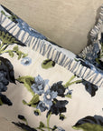 Pair of WWH Britain Pillows, double sided with ticking stripe ruffle, price includes inserts