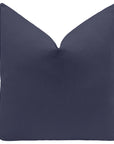 Pair of Navy Blue Linen Euros, knife edge, use 28” inserts, LDC