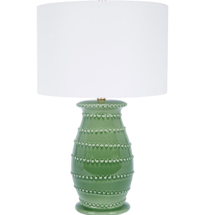 Caleb Ceramic Lamp - Green