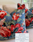 Pair of Trend Floral Covers, 22” for 24” inserts