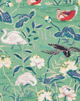 Lotus Garden Pillow Cover in Jade Green, Schumacher Textiles
