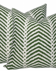 La Jolla Pillow Cover in Verde Green, Schumacher Textiles