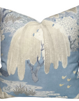 Willow Tree Pillow Cover in Soft Blue, Thibaut Pillows