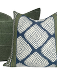 Austin Pillow Cover in Bluestone + Green, Thibaut Pillows