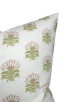 Milford Pillow Cover in Pink and Green, Thibaut Pillows