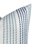 Running Stitches Pillow Cover in Blues, Schumacher Textiles