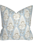 Cornwall Floral Pillow Cover in Sky Blue, Thibaut Pillows