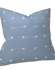 Teton Embroidered Pillow Cover in Sky Blue, Schumacher Textiles