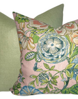 Peony Garden Floral Pillow Cover in Blush, Thibaut Pillows