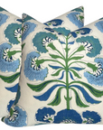 Tybee Tree Pillow Cover in Blue + Green, Thibaut Pillows