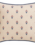 Moira Floral Pillow Cover in Red + Blue, Schumacher Textiles