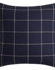 Bancroft Wool Pillow Cover in Navy Blue, Schumacher Textiles
