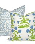 Chamomile Pillow Cover in Spa Blue, Thibaut Pillows