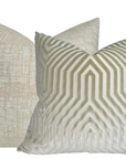 Vanderbilt Pillow Cover in Greige, Schumacher Textiles