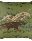 Pointers Pillow Cover in Meadow Green, Schumacher Textiles