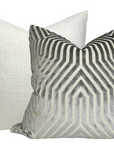 Vanderbilt Pillow Cover in Dove Grey, Schumacher Textiles