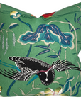 Lotus Garden Pillow Cover in Jade Green, Schumacher Textiles