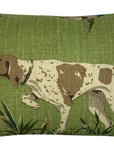 Pointers Pillow Cover in Meadow Green, Schumacher Textiles