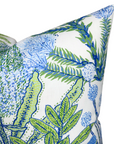 Protea Performance Pillow Cover in Blue + Green, Thibaut Pillows