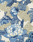 Honshu Pillow Cover in Blue and Beige, Thibaut Pillows