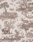 Western Toile Pillow Cover in Sepia Brown, Schumacher Textiles