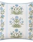 Royal Poppy Stripe Pillow Cover in Sky, Schumacher Textiles