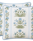 Royal Poppy Stripe Pillow Cover in Sky, Schumacher Textiles
