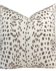 Les Touches Pillow Cover in Tan Brown