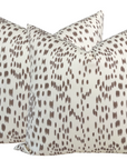 Les Touches Pillow Cover in Tan Brown