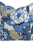 Honshu Pillow Cover in Blue and Beige, Thibaut Pillows