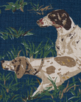 Pointers Pillow Cover in Navy Blue, Schumacher Textiles