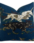 Pointers Pillow Cover in Navy Blue, Schumacher Textiles