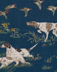 Pointers Pillow Cover in Navy Blue, Schumacher Textiles