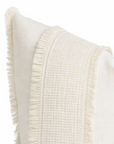 Tulum Casement Embroidered Pillow Cover in Ivory, Schumacher Textiles