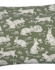 Cottontails Pillow Cover in Sage Green, Schumacher Textiles