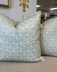 Sophie Pillow Cover in Celadon Reverse