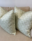 Sophie Pillow Cover in Celadon Reverse