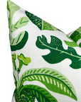 Exotic Butterfly Pillow Cover in Leaf Green, Schumacher Textiles