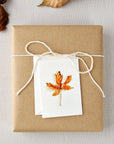 Maple leaf autumn mini enclosure notecard