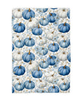 Blue Pumpkin Chinoiserie Fall Coastal Kitchen Towel Waffle