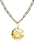 Beach Tag Charm Necklace – 18k Gold Plated - WS: Kiawah Island