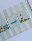 Mini Nantucket Watercolor Paintings, Framed (8 x 10): American Flag